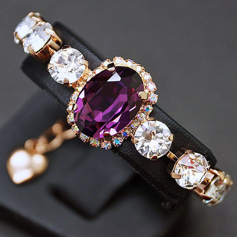 Браслет "Sofija II (Amethyst)" с кристаллами Swarovski™